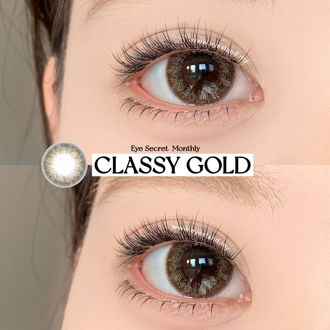 Classy Gold-Eye Secret 38% Monthly Color Lens 2pcs (Eff dia:15mm)