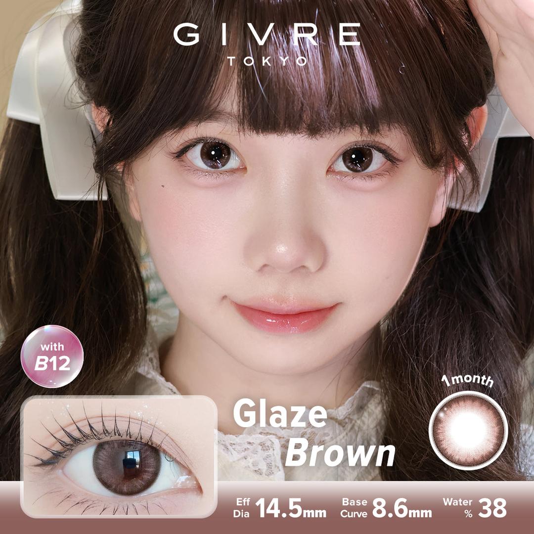 Glaze Brown-Givre Monthly Color Con 2pcs (Eff Dia:14.5mm)