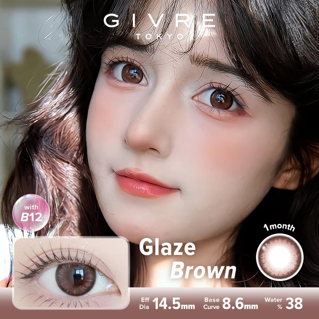 Glaze Brown-Givre Monthly Color Con 2pcs (Eff Dia:14.5mm)