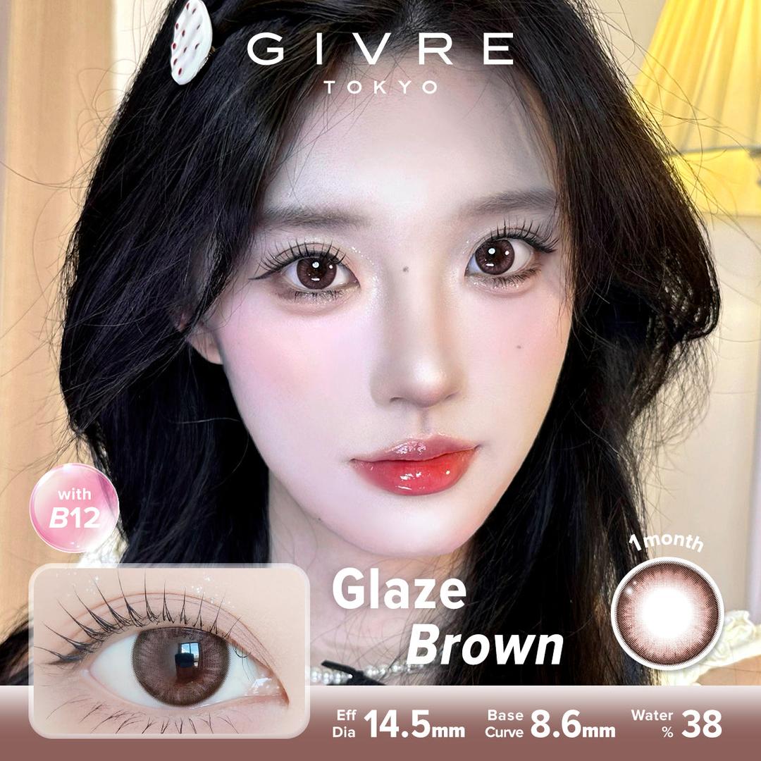 Glaze Brown-Givre Monthly Color Con 2pcs (Eff Dia:14.5mm)
