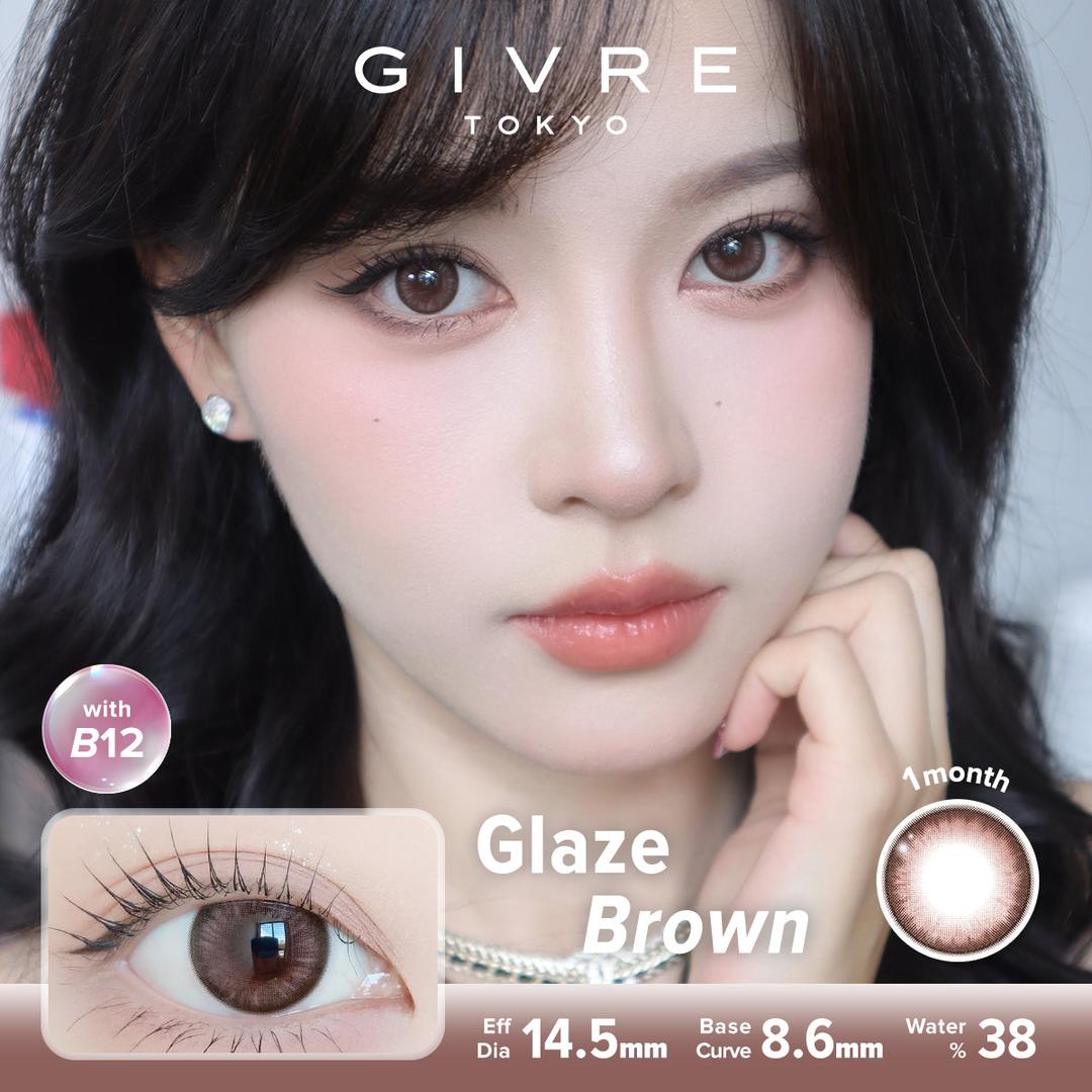 Glaze Brown-Givre Monthly Color Con 2pcs (Eff Dia:14.5mm)