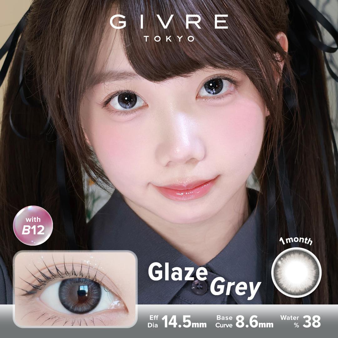 Glaze Grey-Givre Monthly Color Con 2pcs (Eff Dia:14.5mm)