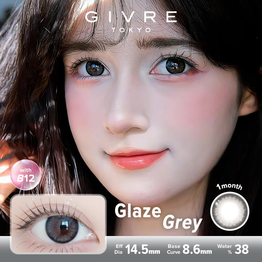 Glaze Grey-Givre Monthly Color Con 2pcs (Eff Dia:14.5mm)