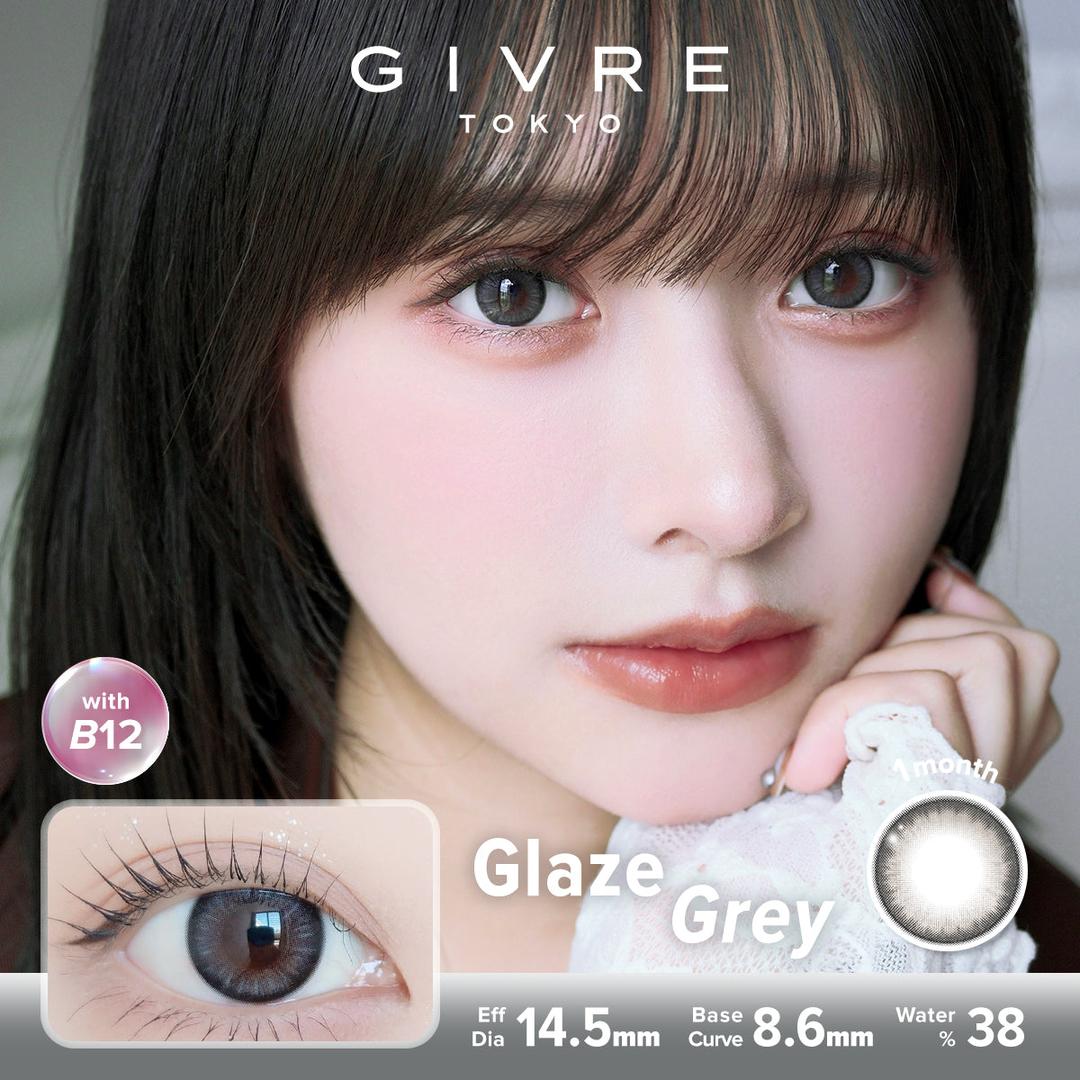Glaze Grey-Givre Monthly Color Con 2pcs (Eff Dia:14.5mm)
