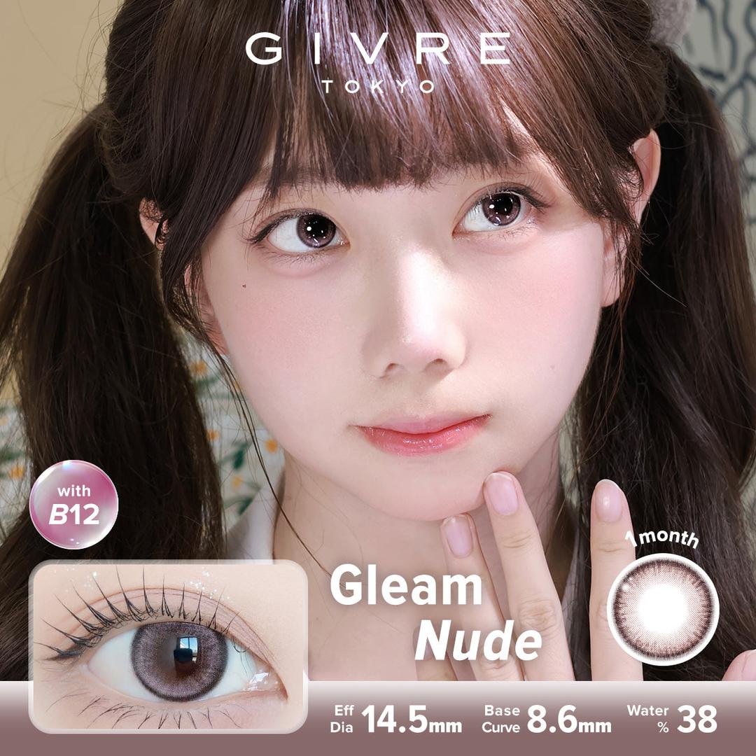 Gleam Nude-Givre Monthly Color Con 2pcs (Eff Dia:14.5mm)