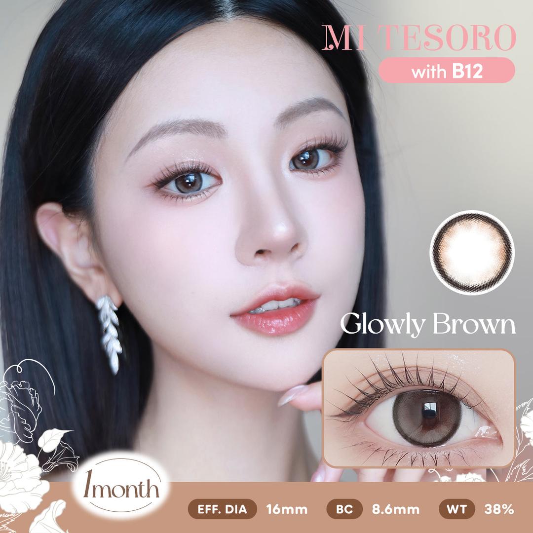 Glowly Brown-Mi Tesoro Monthly Color Con 2pcs (Eff dia:16mm)