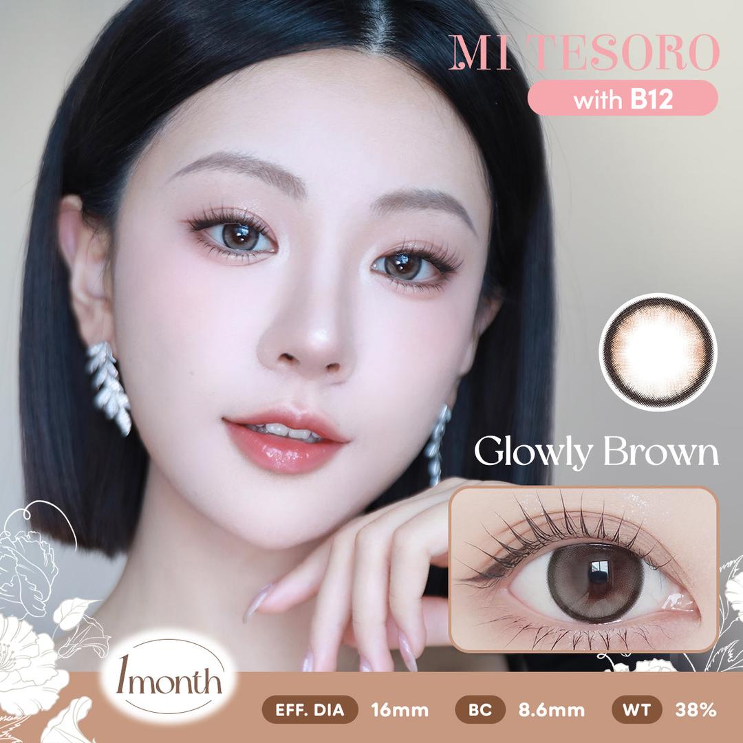 Glowly Brown-Mi Tesoro Monthly Color Con 2pcs (Eff dia:16mm)