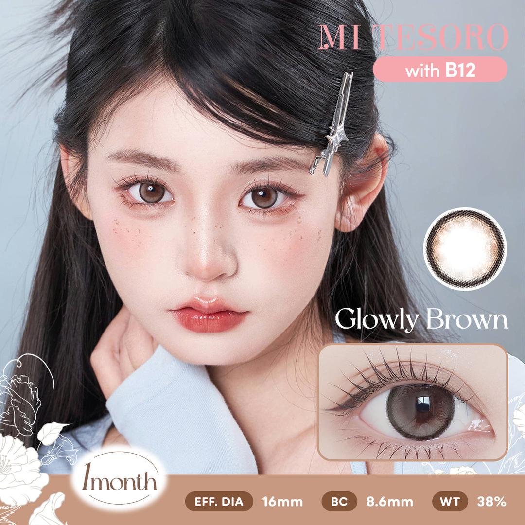 Glowly Brown-Mi Tesoro Monthly Color Con 2pcs (Eff dia:16mm)