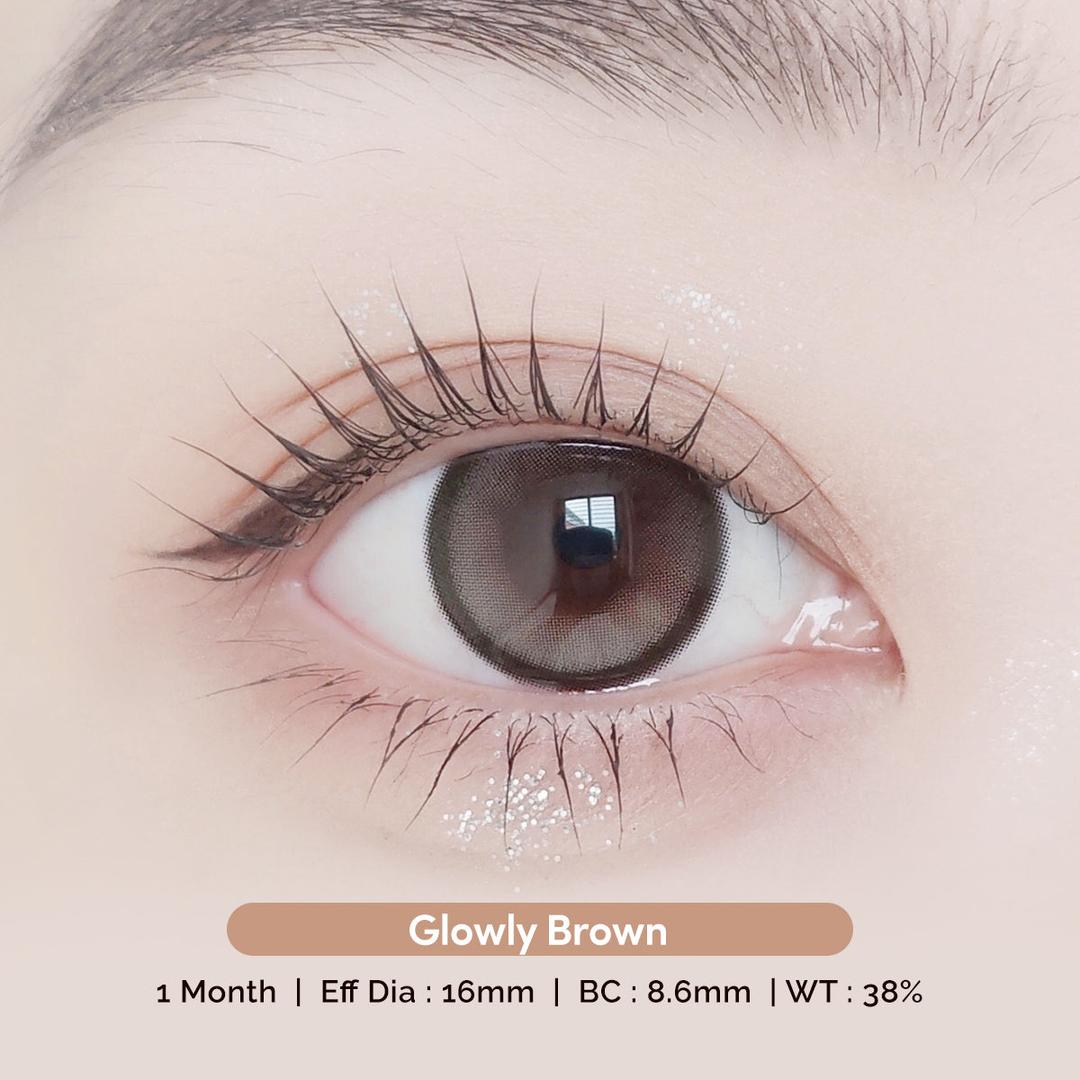 Glowly Brown-Mi Tesoro Monthly Color Con 2pcs (Eff dia:16mm)
