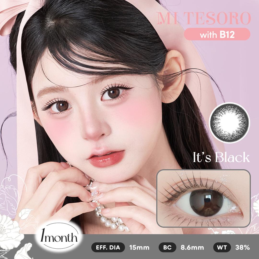 Its Black -Mi Tesoro Monthly Color Con 2pcs (Eff dia:15mm)