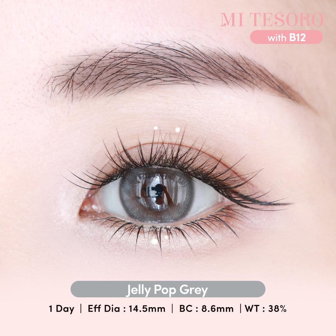 Jelly Pop Grey-Mi Tesoro 1 Day Color Con 10pcs (Eff dia:14.5mm)