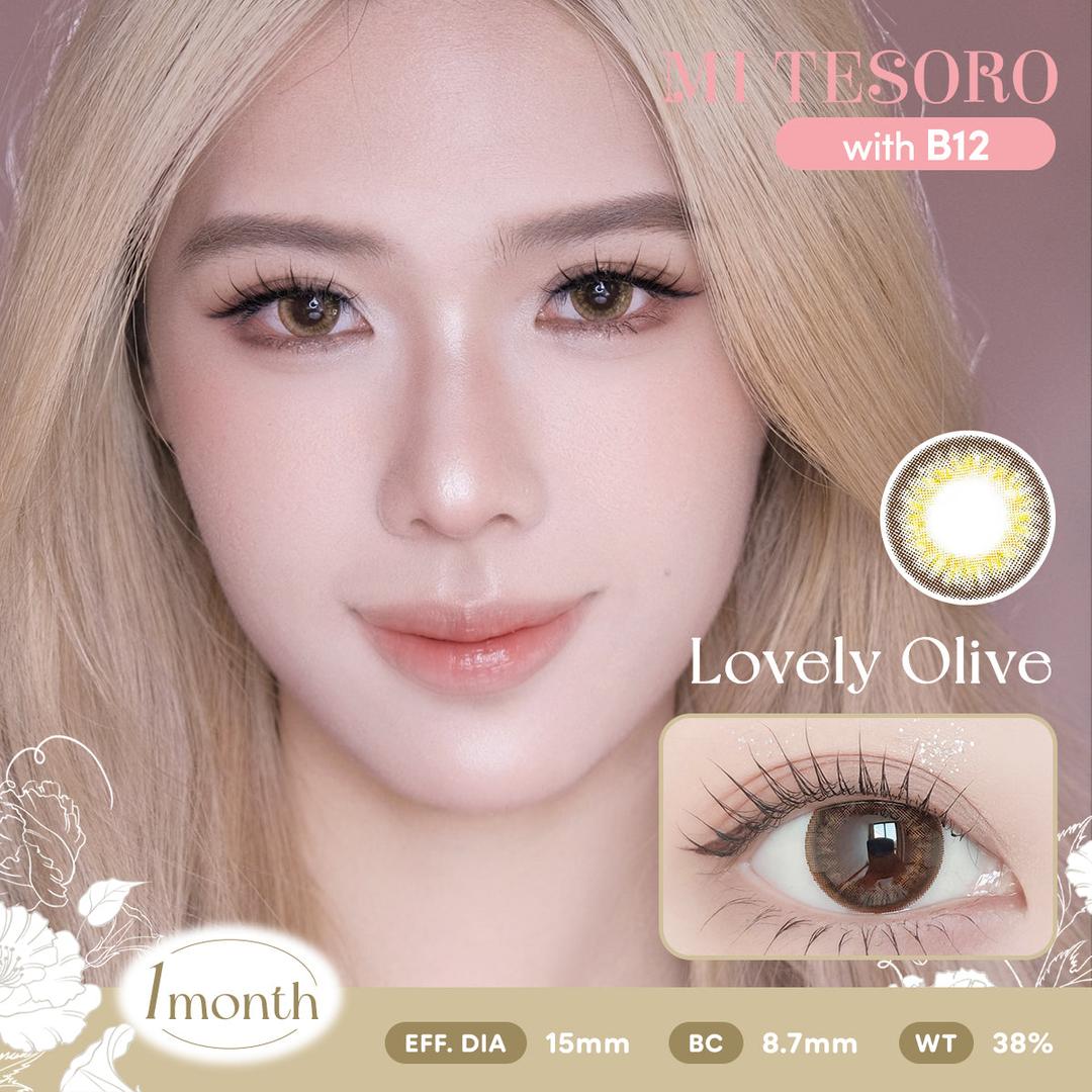 Lovely Olive-Mi Tesoro Monthly Color Con 2pcs (Eff Dia:15mm)