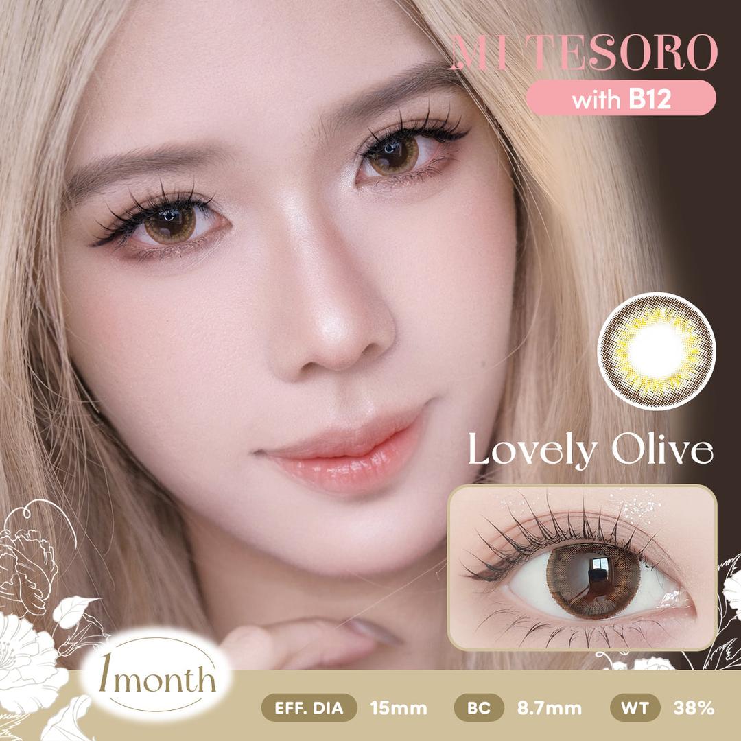 Lovely Olive-Mi Tesoro Monthly Color Con 2pcs (Eff Dia:15mm)
