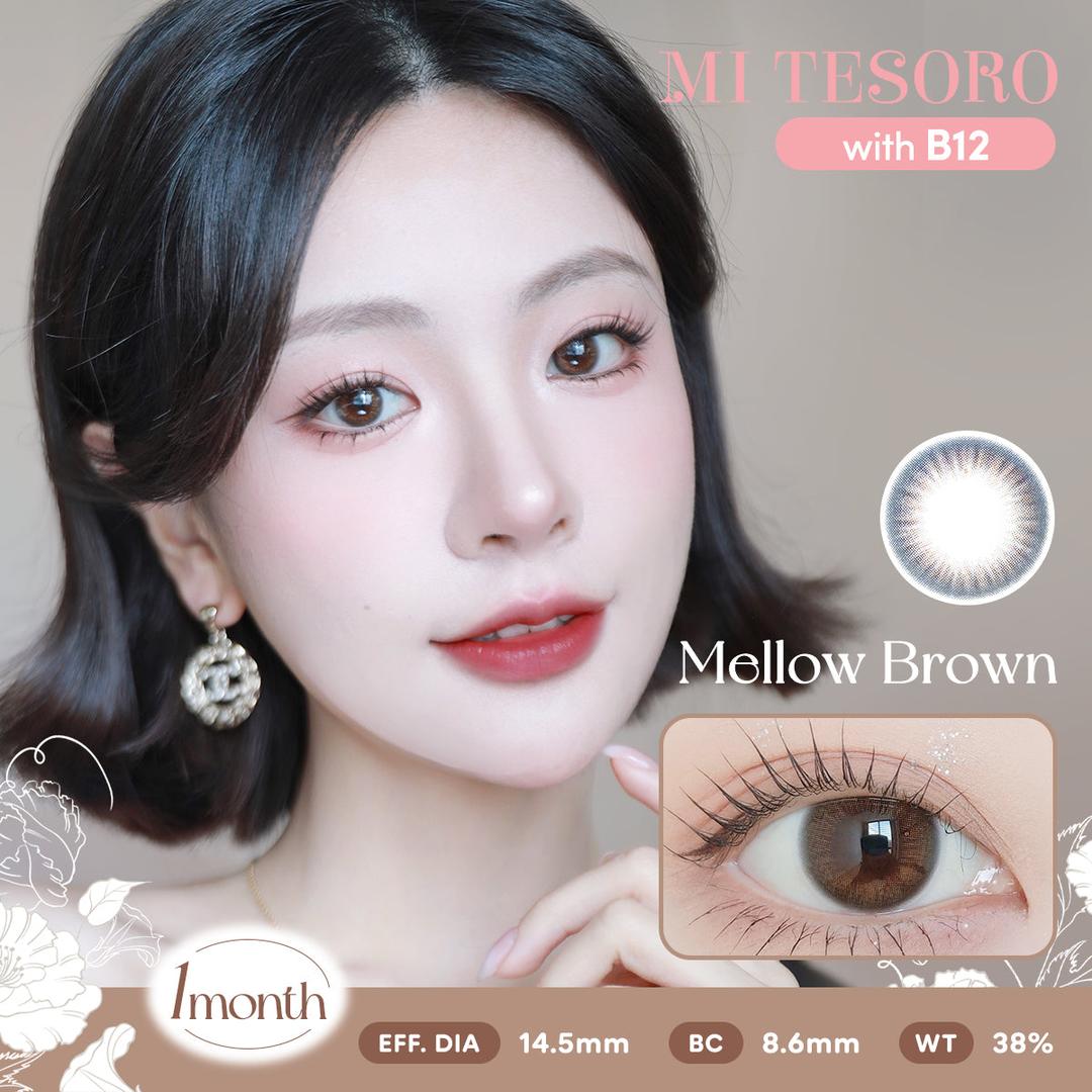 Mellow Brown-Mi Tesoro Monthly Color Con 2pcs (Eff dia:14.5mm)