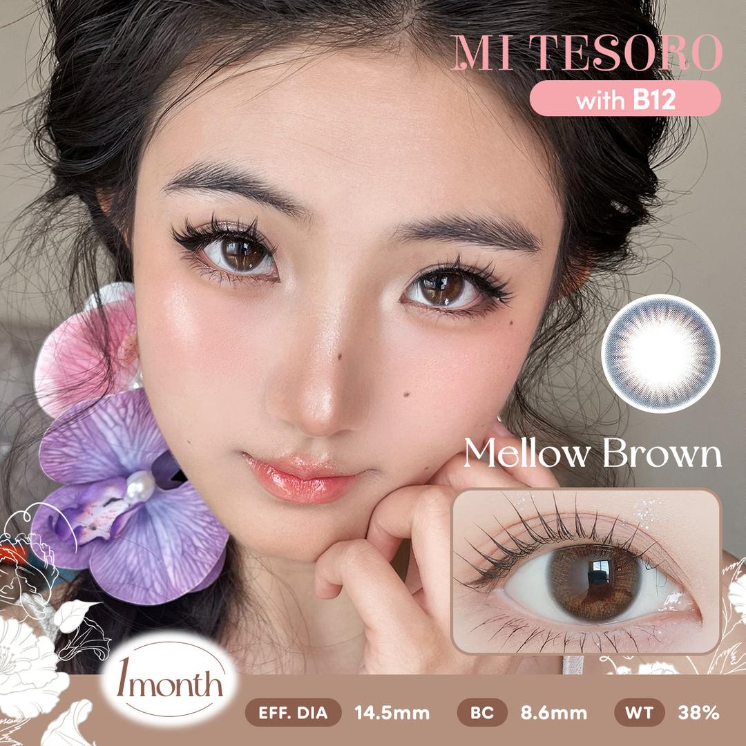 Mellow Brown-Mi Tesoro Monthly Color Con 2pcs (Eff dia:14.5mm)