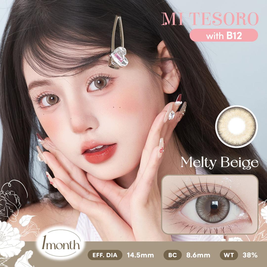 Melty Beige-Mi Tesoro Monthly Color Con 2pcs (Eff dia:14.5mm)
