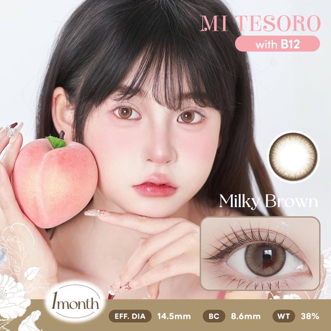 Milky Brown-Mi Tesoro Monthly Color Con 2pcs (Eff dia:14.5mm)