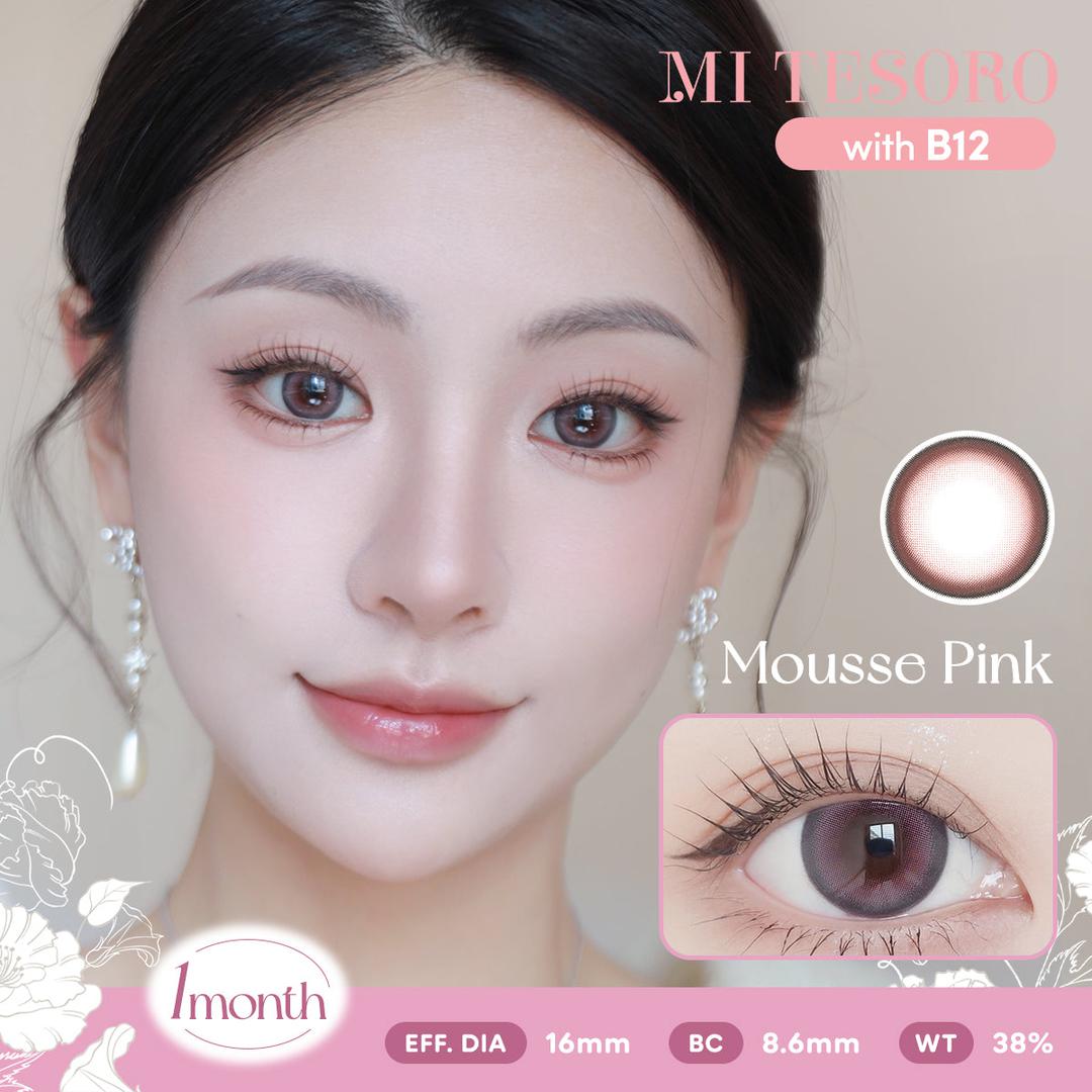Mousse Pink-Mi Tesoro Monthly Color Con 2pcs (Eff dia:16mm)