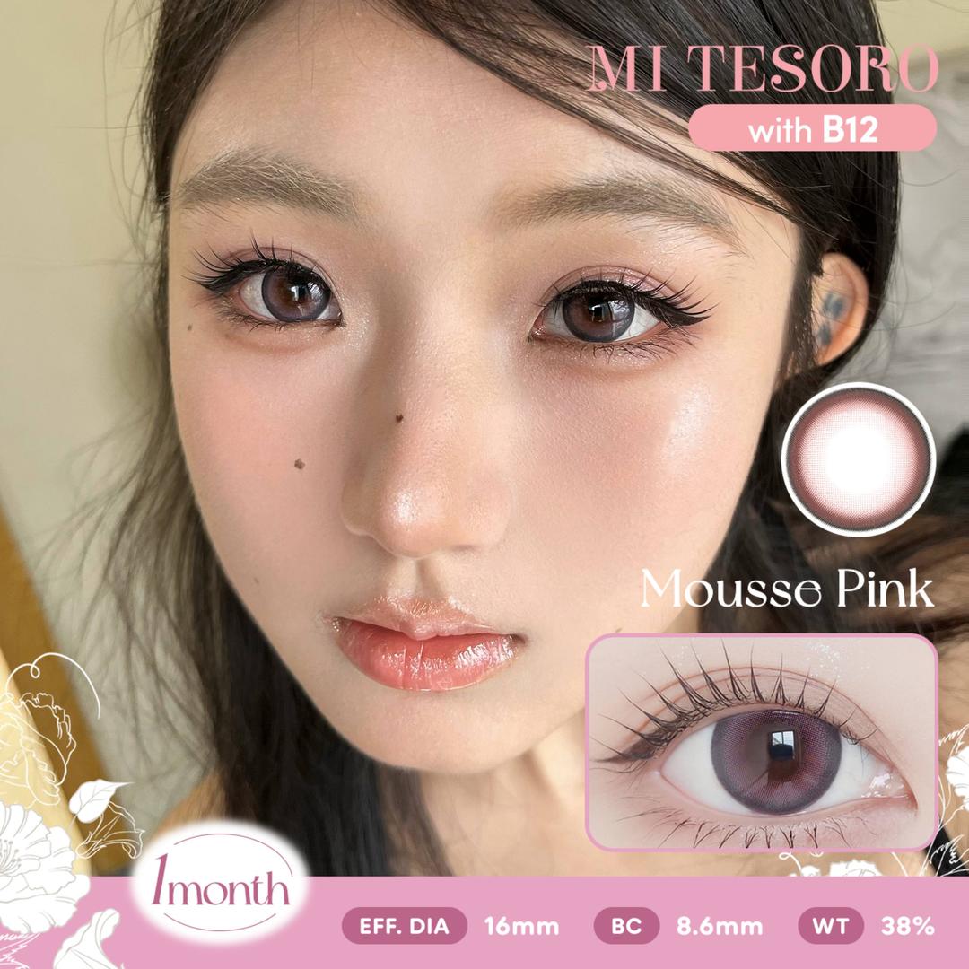 Mousse Pink-Mi Tesoro Monthly Color Con 2pcs (Eff dia:16mm)
