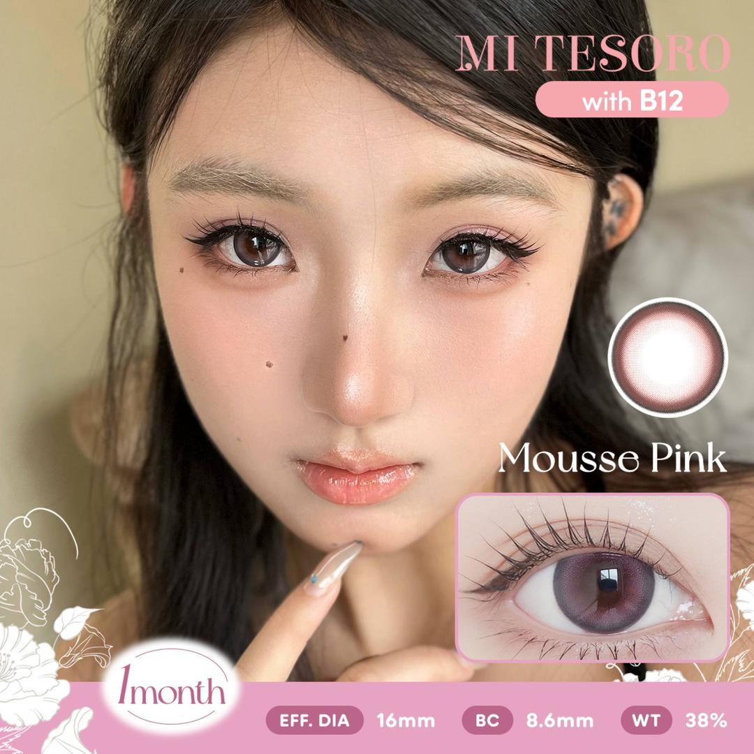 Mousse Pink-Mi Tesoro Monthly Color Con 2pcs (Eff dia:16mm)
