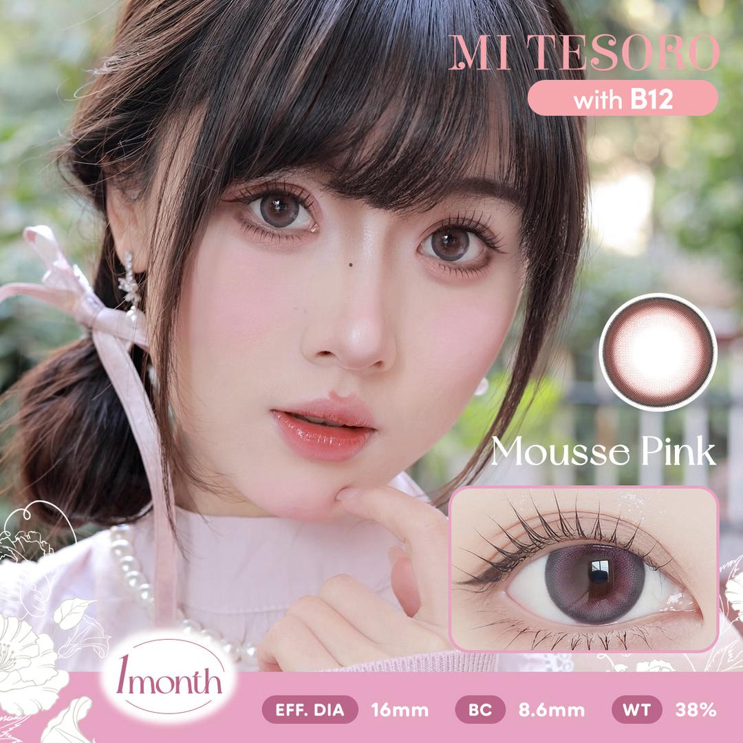 Mousse Pink-Mi Tesoro Monthly Color Con 2pcs (Eff dia:16mm)