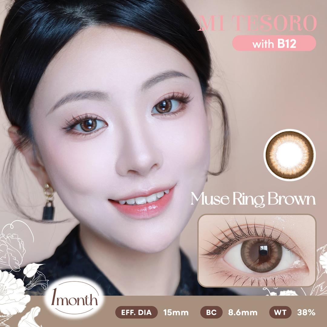 Muse Ring Brown-Mi Tesoro Monthly Color Con 2pcs (Eff dia:15mm)