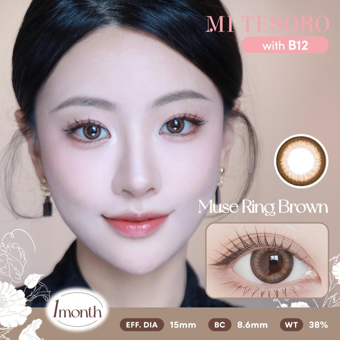 Muse Ring Brown-Mi Tesoro Monthly Color Con 2pcs (Eff dia:15mm)