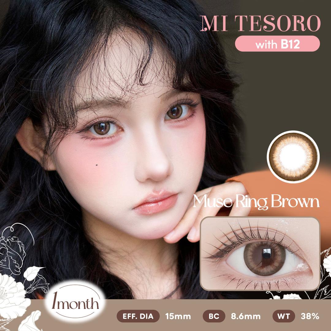 Muse Ring Brown-Mi Tesoro Monthly Color Con 2pcs (Eff dia:15mm)