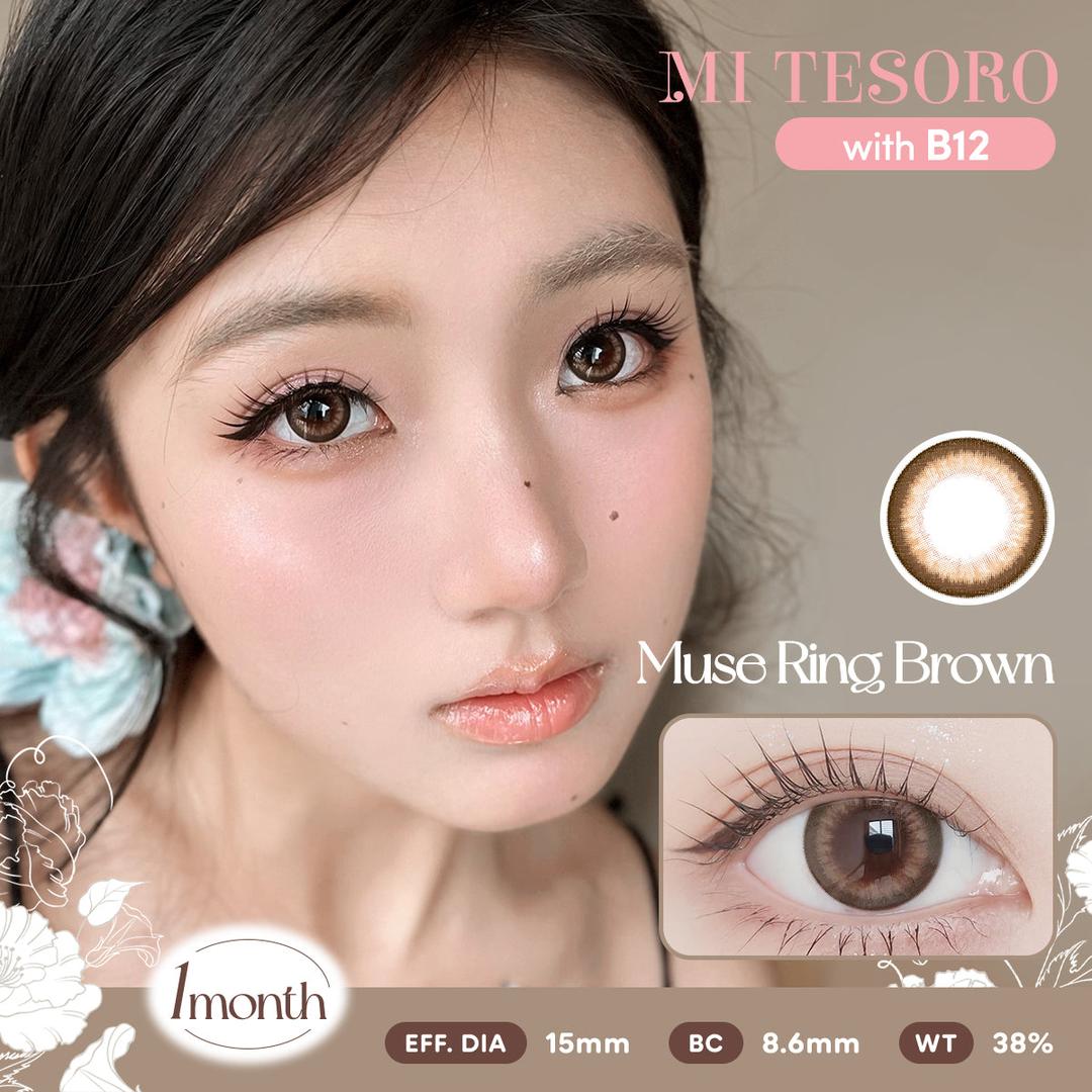 Muse Ring Brown-Mi Tesoro Monthly Color Con 2pcs (Eff dia:15mm)