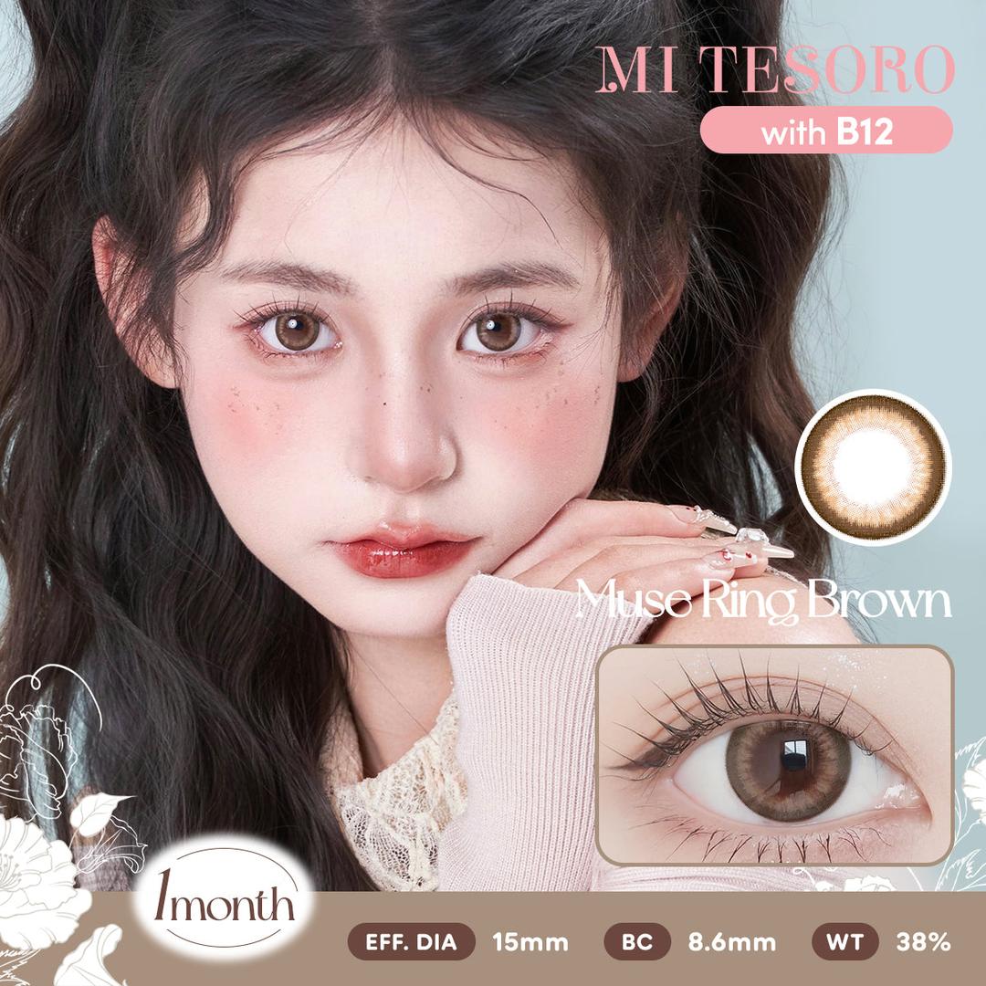 Muse Ring Brown-Mi Tesoro Monthly Color Con 2pcs (Eff dia:15mm)