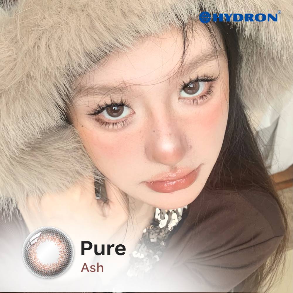 Pure Ash-Pure Plus Silicone Hydrogel 1 Day Color Contact Lens 10pcs (Eff dia:14.5mm)