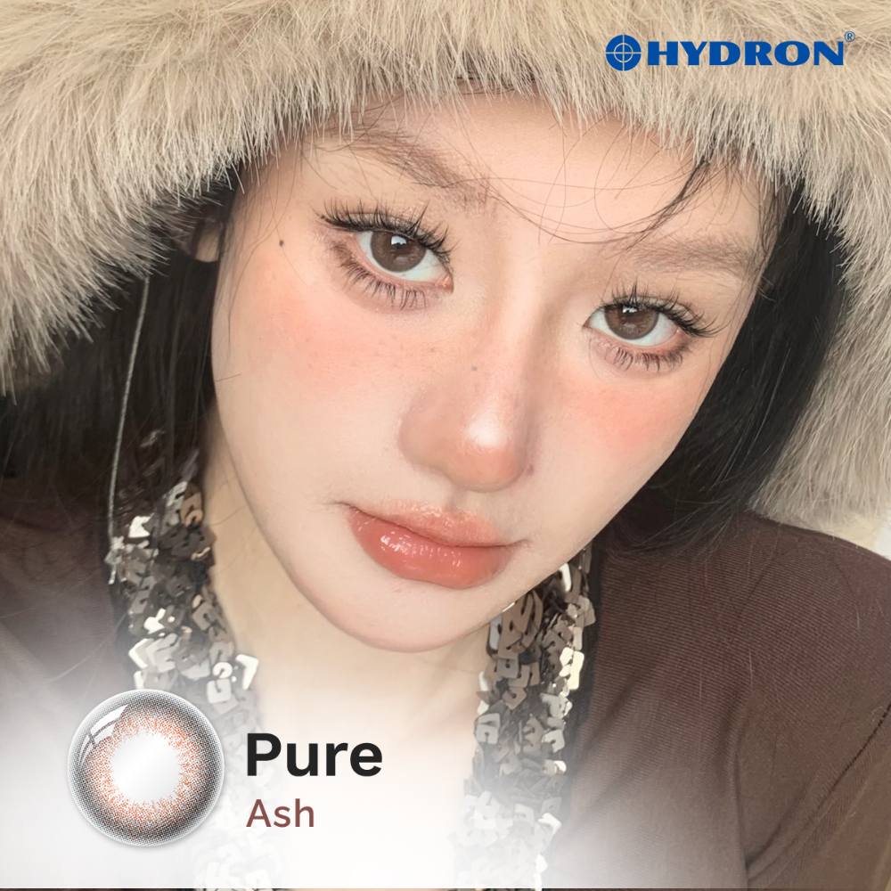Pure Ash-Pure Plus Silicone Hydrogel 1 Day Color Contact Lens 10pcs (Eff dia:14.5mm)