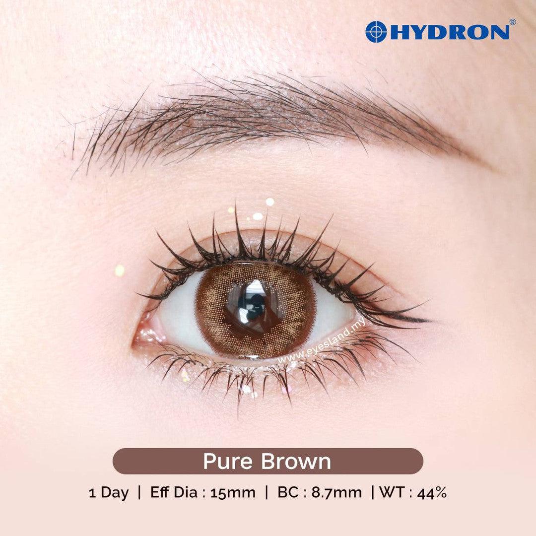 Pure Brown-Pure Plus Silicone Hydrogel 1 Day Color Contact Lens 10pcs (Eff dia:15mm)