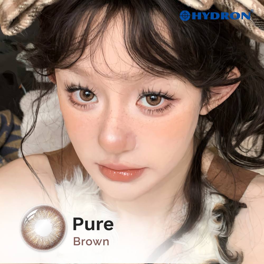 Pure Brown-Pure Plus Silicone Hydrogel 1 Day Color Contact Lens 10pcs (Eff dia:15mm)