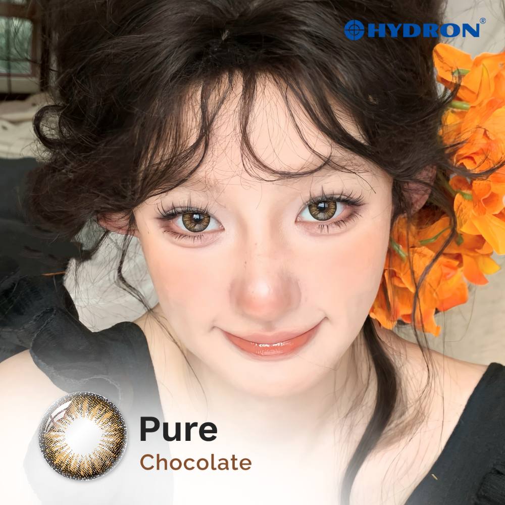 Pure Chocolate-Pure Plus Silicone Hydrogel 1 Day Color Contact Lens 10pcs (Eff dia:15mm)