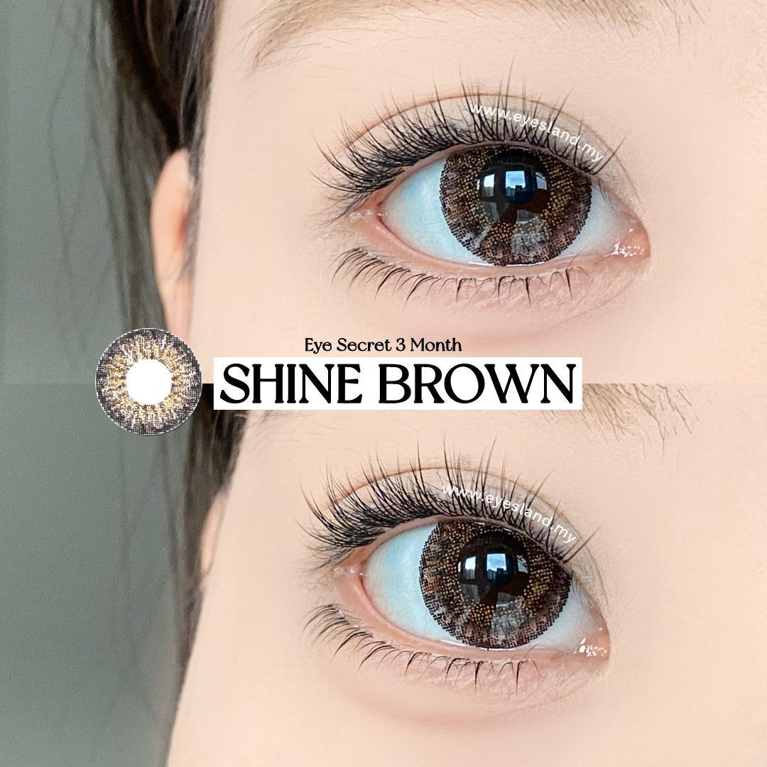 Shine Brown-Eye Secret 38% 3 Month Color Lens 2pcs (Eff dia:16mm)