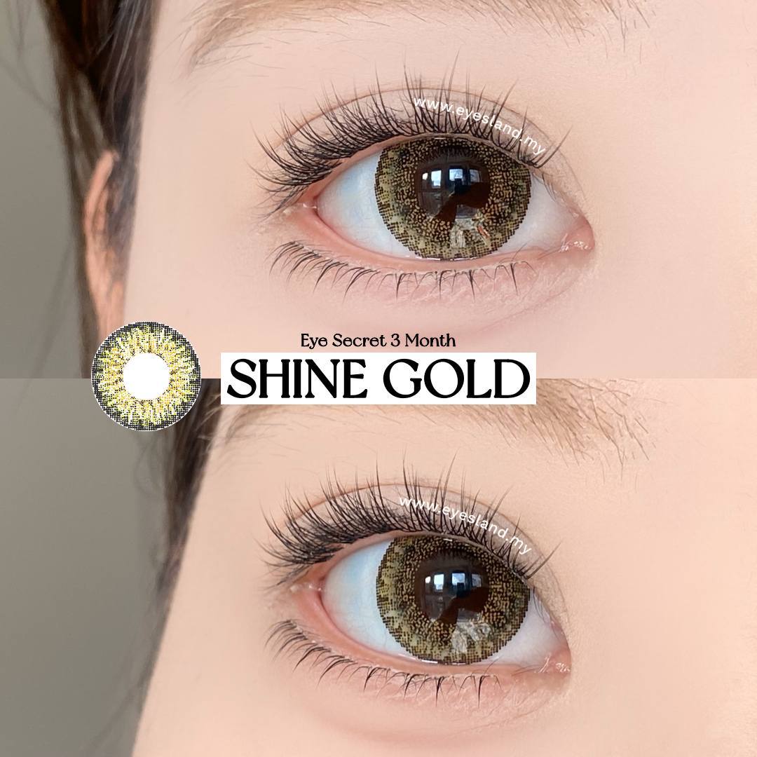 Shine Gold-Eye Secret 38% 3 Month Color Lens 2pcs (Eff dia:16mm)