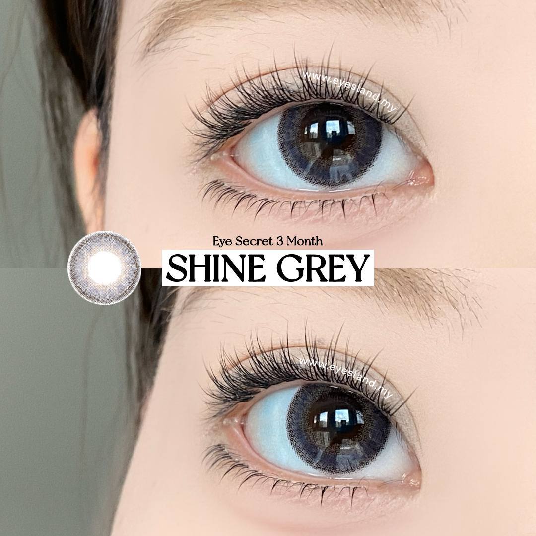 Shine Grey-Eye Secret 38% 3 Month Color Lens 2pcs (Eff dia:14.2mm)