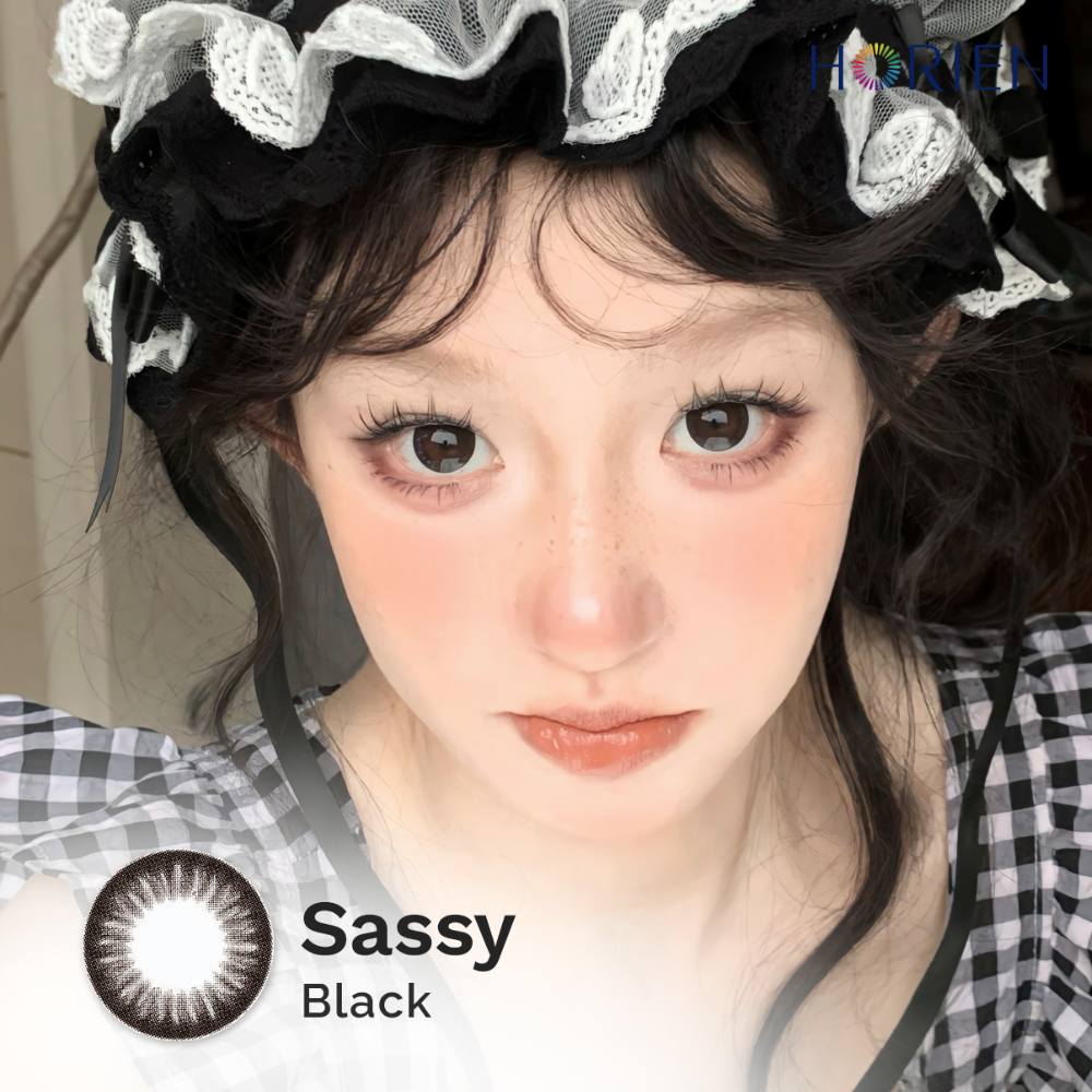 Sassy Black-Eye Secret 38% Monthly Color Lens 2pcs (Eff dia:16mm)