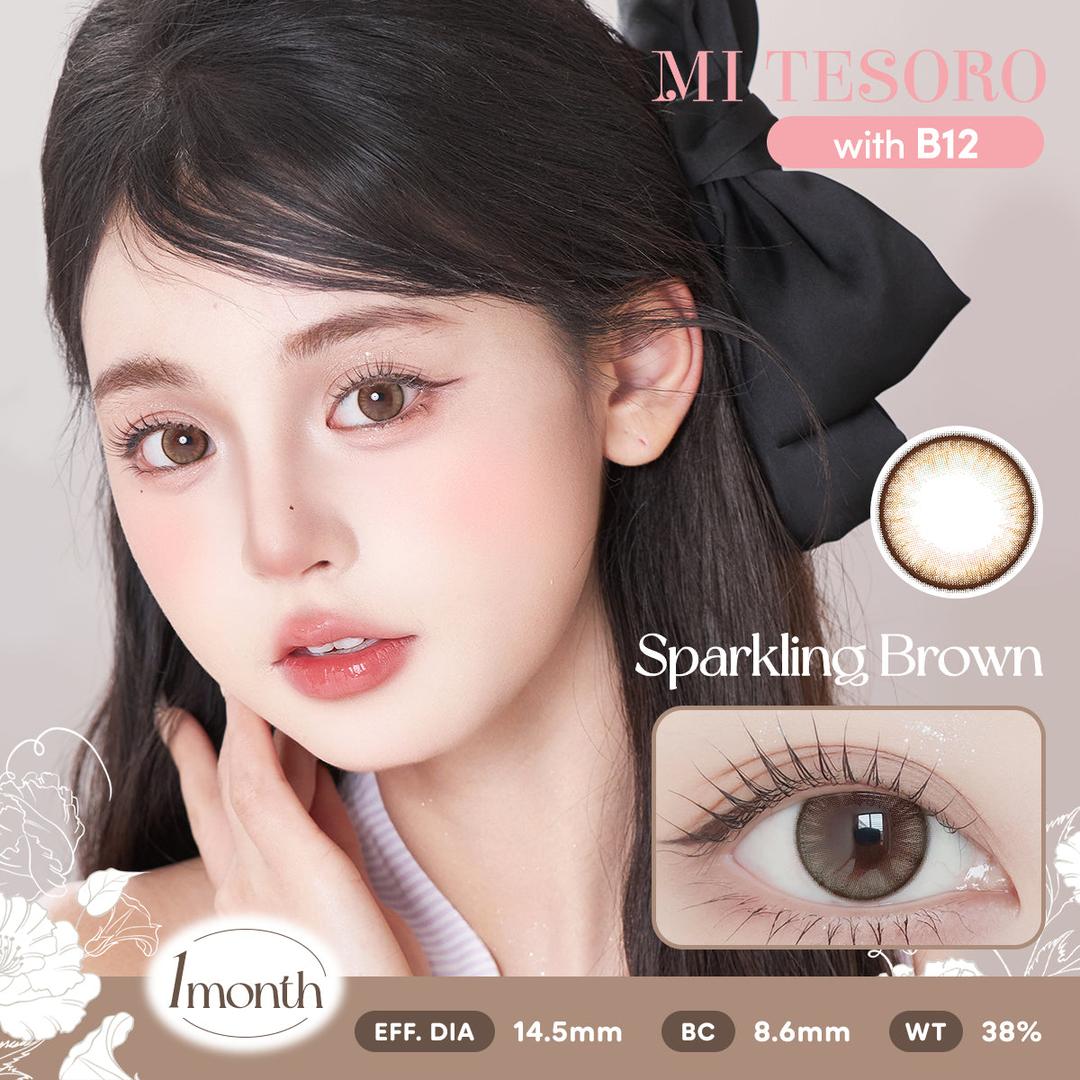 Sparkling Brown-Mi Tesoro Monthly Color Con 2pcs (Eff dia:14.5mm)