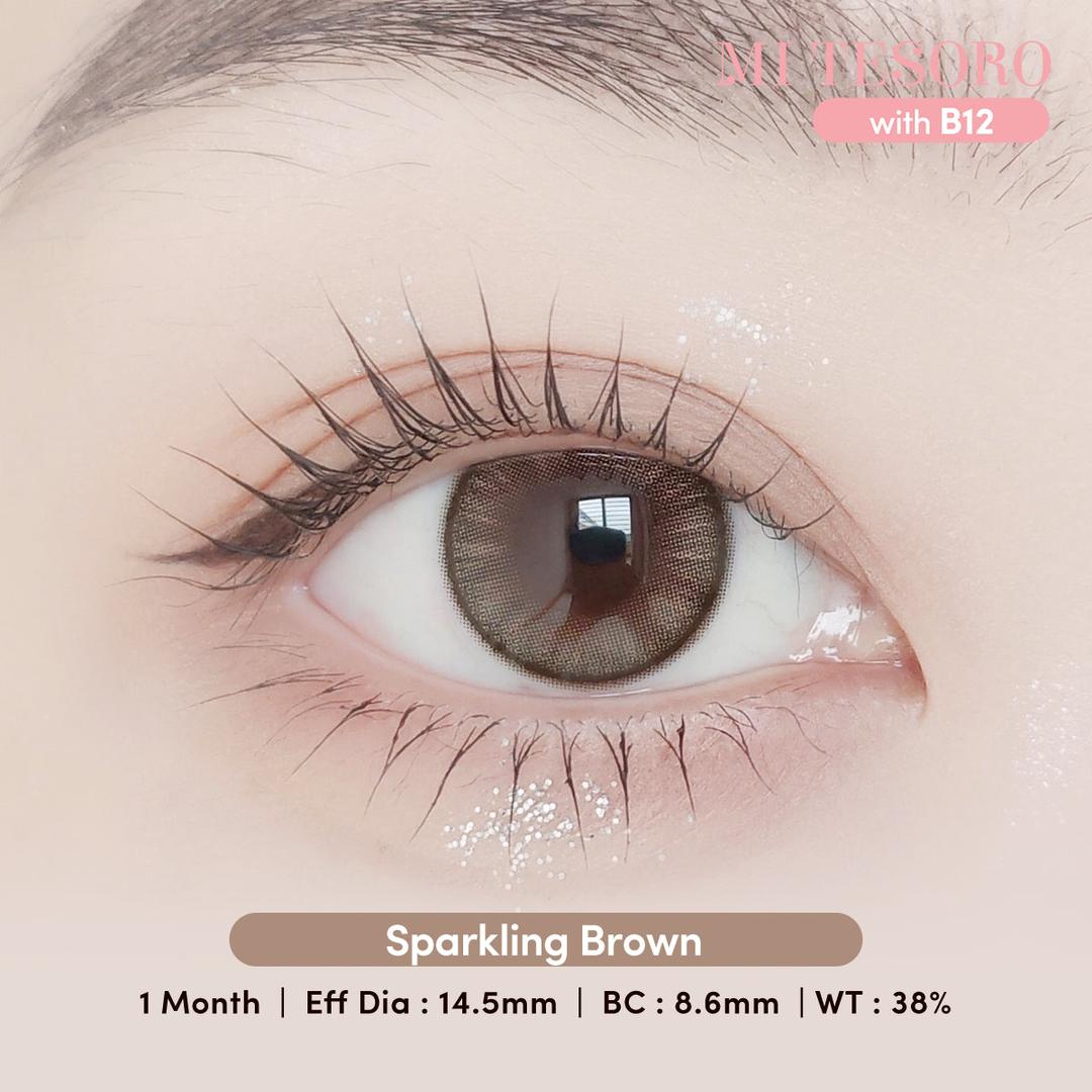 Sparkling Brown-Mi Tesoro Monthly Color Con 2pcs (Eff dia:14.5mm)