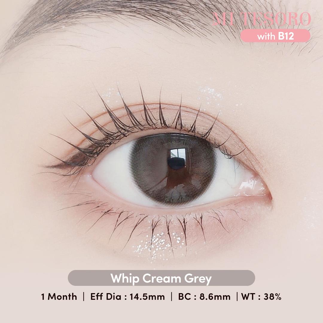 Whip Cream Grey-Mi Tesoro Monthly Color Con 2pcs(Eff dia:14.5mm)