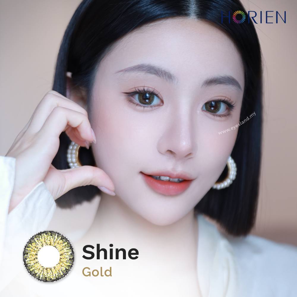 Shine Gold-Eye Secret 38% 3 Month Color Lens 2pcs (Eff dia:16mm)