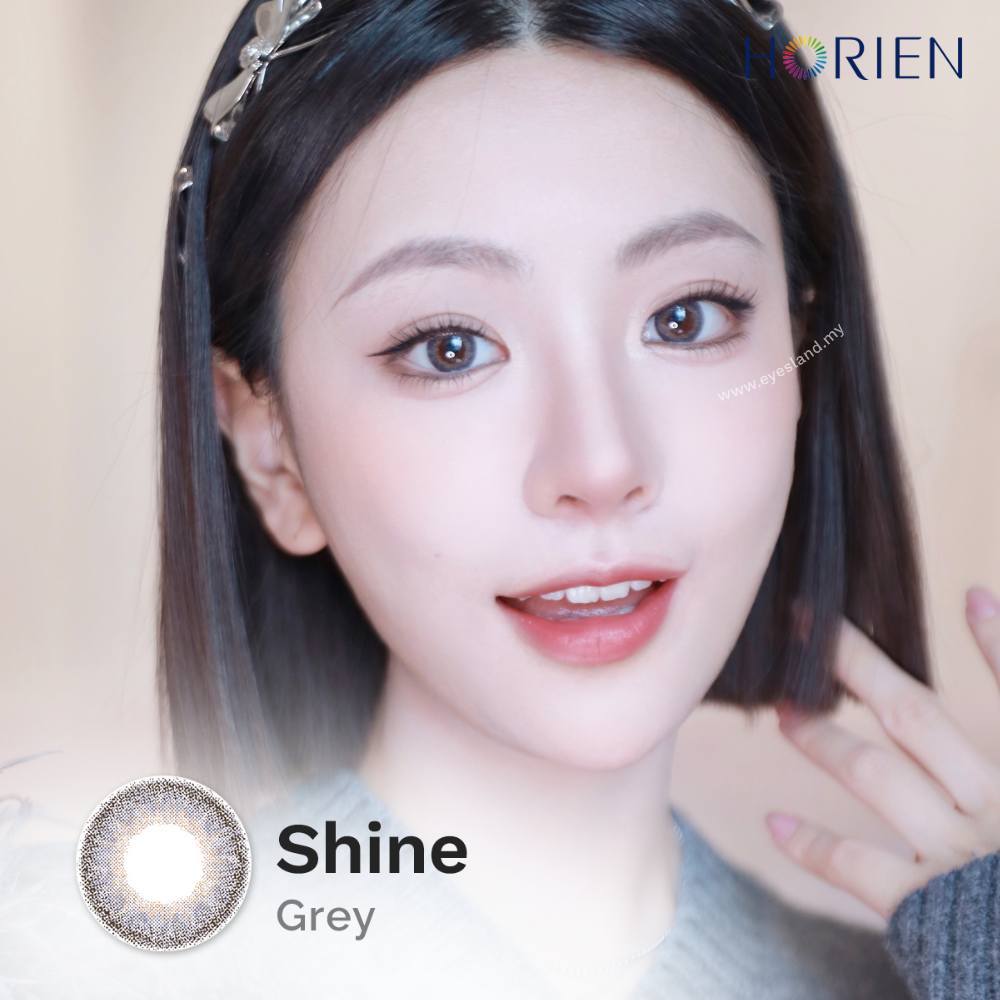 Shine Grey-Eye Secret 38% 3 Month Color Lens 2pcs (Eff dia:14.2mm)