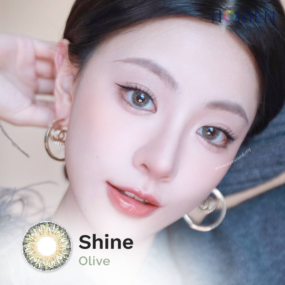 Shine Olive-Eye Secret 38% 3 Month Color Lens 2pcs (Eff dia:15mm)